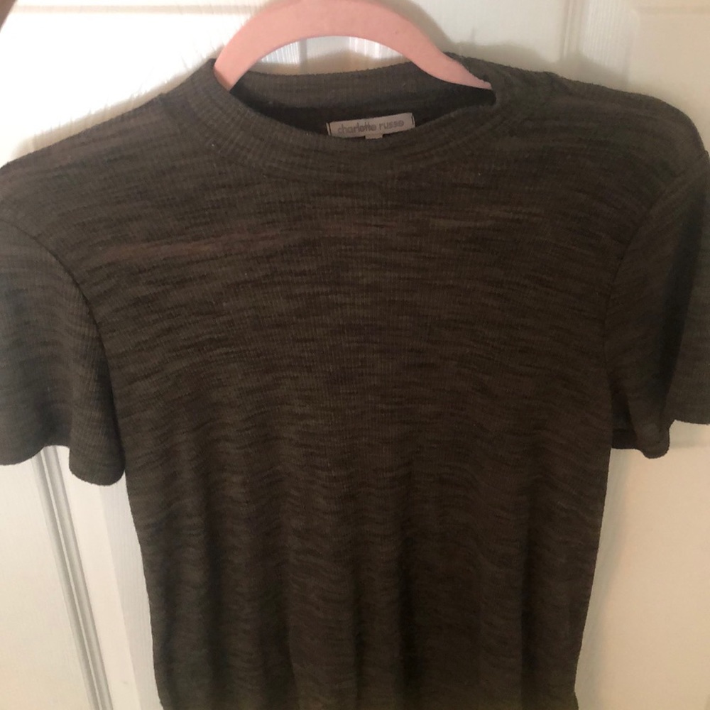 Green sweater thin material top